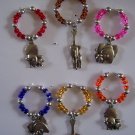 Set of 6 Mother Baby Animals Wine Glass Charms Beverage Markers