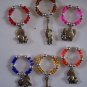 Set of 6 Mother Baby Animals Wine Glass Charms Beverage Markers