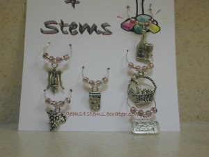 Wine Lovers Wine Glass Charm Beverage Markers