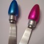 Set of 2 Chirstmas Bulb Spreaders for Cheese or Dip