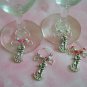 4 Valentine's Day Kissing Couple Wine Charms Markers