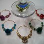 Jingle Bells Christmas Wine Charm Charms Markers-Set of 6