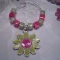 Crazy Daisy 6 Wine Glass Charms Beverage Markers