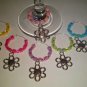 Spring Flower Wine Glass Charm-Set of 6