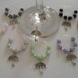 Spring Shower Umbrella Wine Glass Charms, Set of 4----Baby or Bridal Shower