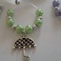 Spring Shower Umbrella Wine Glass Charms, Set of 4----Baby or Bridal Shower