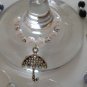Spring Shower Umbrella Wine Glass Charms, Set of 6----Baby or Bridal Shower