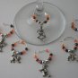 Gems 4 Stem Gems4Stems 6 Halloween Wine Glass Charms Beverage Markers Witch Bat