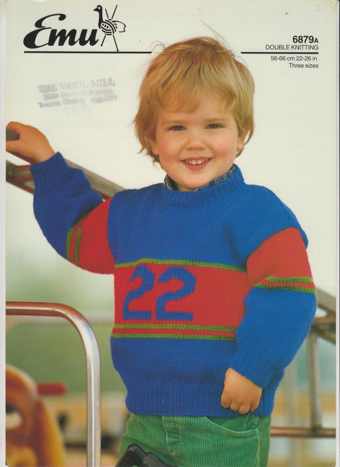 Emu Sweater Knitting Pattern #6879A