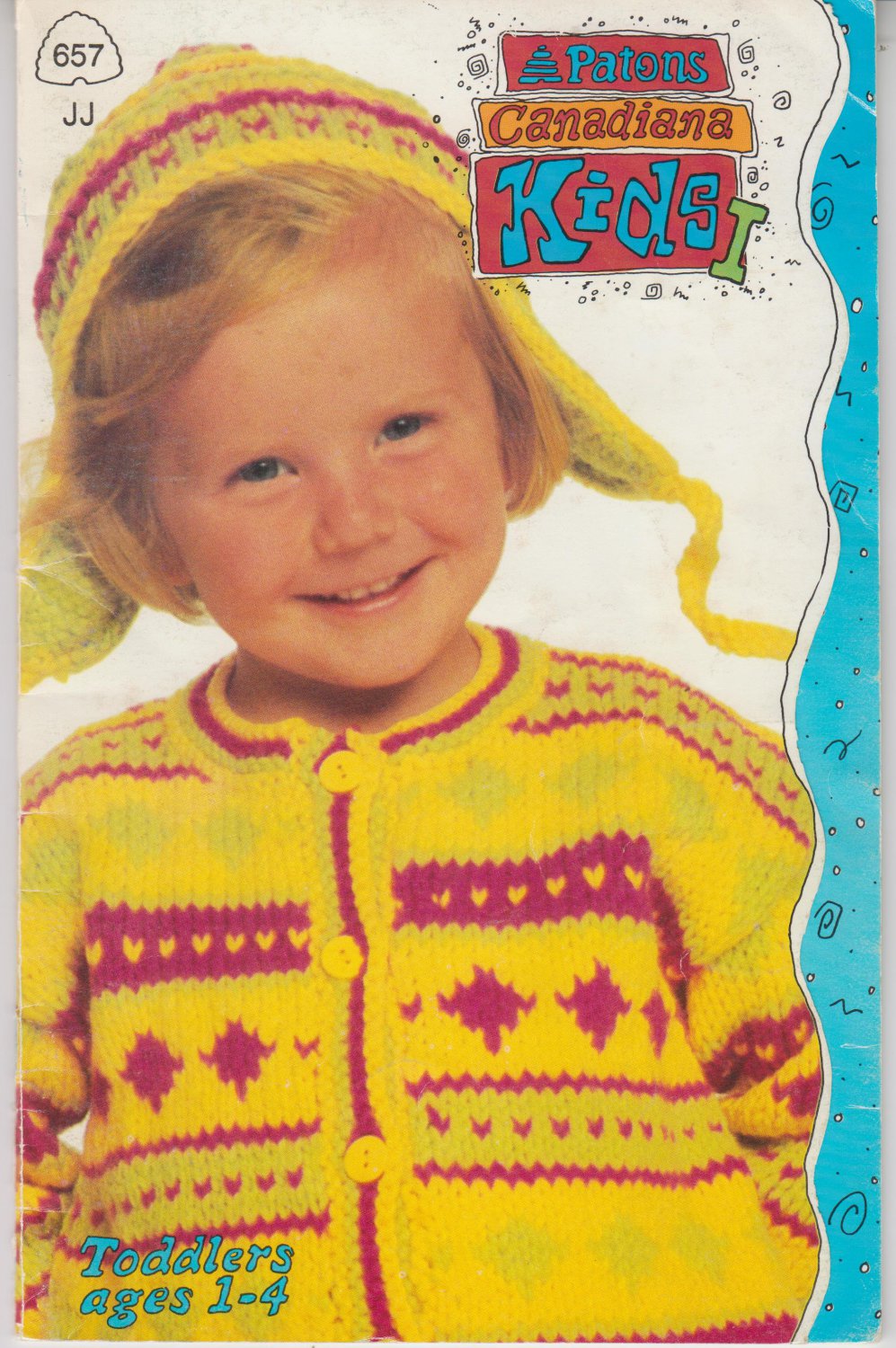 Patons 1991 Canadiana Kids 1 Knitting Pattern Book #657JJ