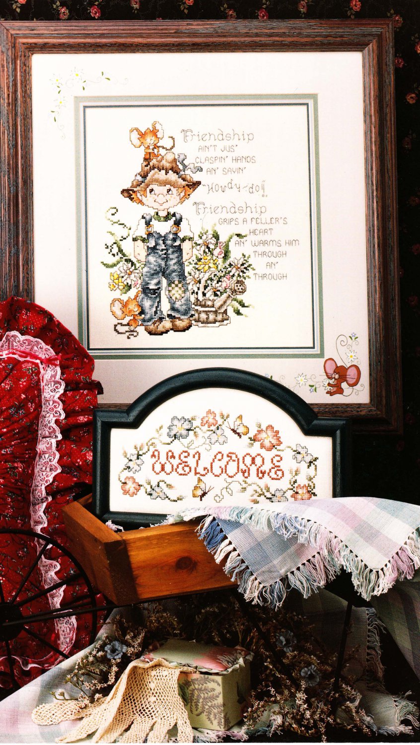 Stoney Creek 1991 Cross Stitch Pattern Book 93 Home Grown Friendship