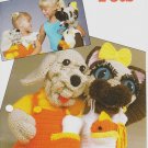 Annie's Attic 1987 Hand Puppet Pets Crochet Pattern Booklet #87S19