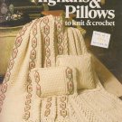 Leisure Arts #149 Afghans & Pillows To Knit & Crochet 1979 Pattern Leaflet