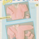 Pingouin # 8555 Baby Sweaters & Bootees Knitting Pattern