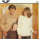 Sirdar Knitting Pattern #5917 to Knit Family Pullover Sweaters