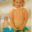 Sirdar Knitting Pattern Leaflet #c4593 to knit Toddler Cardigan and Top