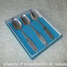 Boxed Set Of 3 ONEIDA Canadian Souvenir Spoons CANADA-ALBERTA-WILD ROSE