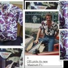 SZ LARGE KAMEHAMEHA VTG RARE MAN’S SHIRT. PURPLE & WHITE