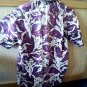 SZ LARGE KAMEHAMEHA VTG RARE MAN&acirc;��S SHIRT. PURPLE & WHITE