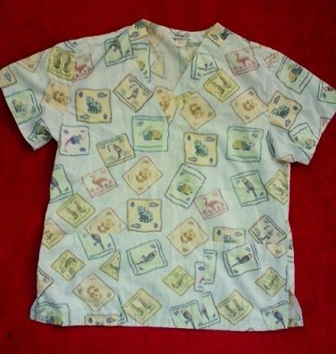SZ L DAGACCI PET CARE NURSES-CARETAKER COTTON SCRUB &Acirc;&nbsp;L@@K!!