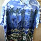 SZ XL PIERRE CARDIN EXOTIC MERMAIDS  MAN’S HAWAIIAN SHIRT. COLORFUL