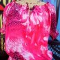XL-L FUSCHIA ADORABLE SUMMER FLORAL BLOUSE L@@K!!!
