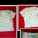 SZ M SCRUB TOP NURSES-CARETAKER COTTON SCRUB  L@@K!!