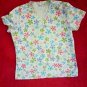 SZ M SCRUB TOP NURSES-CARETAKER COTTON SCRUB Â L@@K!!