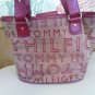 REAL RARE TOMMY HILFIGER LOGO PURSE HANDBAG L@@K!!!!! RED CANVAS ORIGINAL