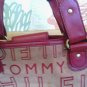REAL RARE TOMMY HILFIGER LOGO PURSE HANDBAG L@@K!!!!! RED CANVAS ORIGINAL