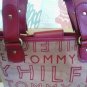 REAL RARE TOMMY HILFIGER LOGO PURSE HANDBAG L@@K!!!!! RED CANVAS ORIGINAL