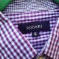 SMALL BOGARI  RED PLAID WESTERN MEN'S SHIRT L@@K!!#RED AND WHITE