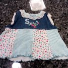 0-3 MONTHS OKIE DOKIE -BEAUTIFUL  EMBROIDERED MINI DRESS-TOP--L@@K!!