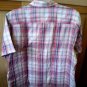 46-48_ XL-NO BOUNDARIES PINK WHITE-BLUE PLAID MAN’S SHIRT. L@@K!