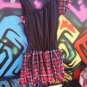 SZ 10-12 RARE PARTY DRESS & CUSTOM RED PLAID &BLACK FANCY L@@K!!