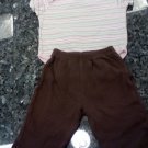 -0-3 MONTHS 2PCS BABY GIRL TOP & STRETCHY PANTS L@@K!!