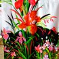 SZ S/MEDIUM VT MINT EXOTIC RARE HAWAIIAN FLORA BLOUSE STRETCHY L@@K!!