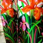 SZ S/MEDIUM VT MINT EXOTIC RARE HAWAIIAN FLORA BLOUSE STRETCHY L@@K!!