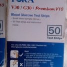 1 BOX 50 PER BOX FORA V30 G30 PREMIUM V10 BLOOD GLUCOSE STRIPS Exp 9/18