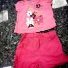 0-3 MONTHS 2PCS BABY GIRL T-SHIRT DECOR AND SHORTS-CUTE L@@K!!