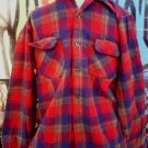 SZ XL-LG PENDLETON PLAID VIRGIN WOOL SHIRT SILVERWOOD TAYLORING-RARE FIND!!!