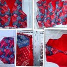#3-HOMEMADE AMERICANA COUNTRY VESTS-CHILDREN AGES 5-10  FANCY 4TH OF JULY L@@K