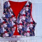 #1 HOMEMADE AMERICANA COUNTRY VESTS-CHILDREN AGES 5-10  FANCY 4TH OF JULY L@@K