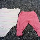 OKIE DOKIE 0-3 MONTHS BABY GIRL 2 PCS SET PANTS AND TOP L@@K!!