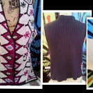 BOUTIQUE MEDIUM CAROLE LITTLE FASHIONABLE BEADED VEST L@@K!!