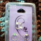 NEW CLAIRE'S 14g (1.6 mm) GAUGE STAINLESS STEEL  EAR PIERCING JEWELS