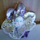 3.5" RIGOLETTO CLOWN CERAMIC ORNAMENTS-SPARKLING 3 HORNS DECOR L@@K!!