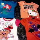 SET OF 4 TV CHARACTERS SZ-4T GIRLS' T SHIRTS FASHIONABLE L@@K!!