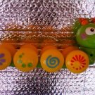 9” X 4” ROLLING CARTERPILLAR WHEELED EDUCATIONAL TOY L@@K!!