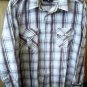 XXL BEVERLY HILLS POLO PLAID BROWN-WHITE MAN’S SHIRT L@@K!!